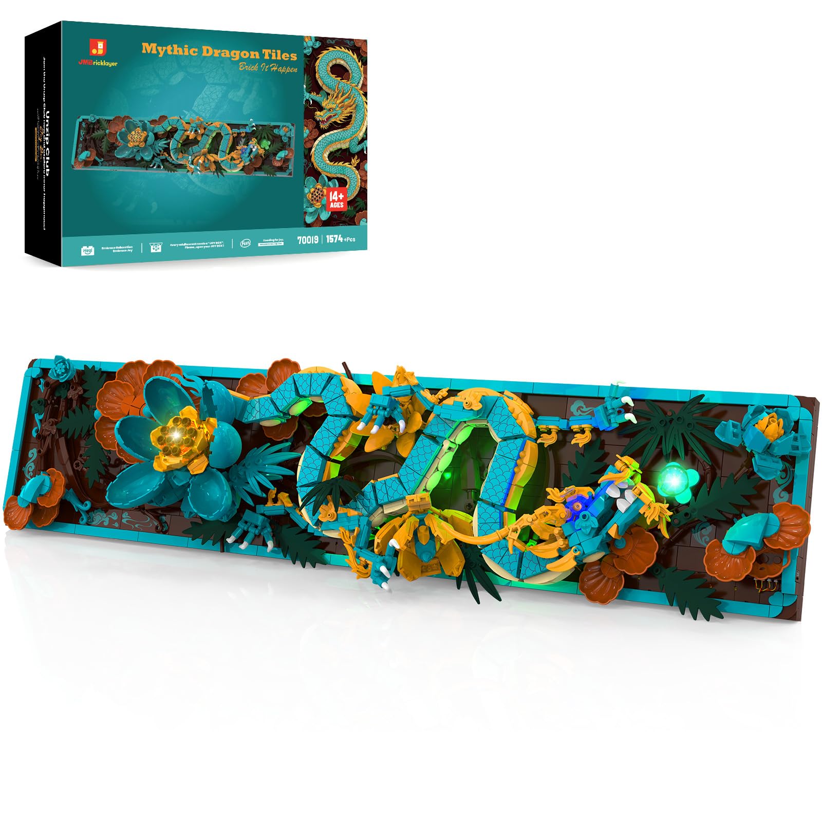 Amazon.com: JMBricklayer Mythic Dragon Tiles Building Block Sets